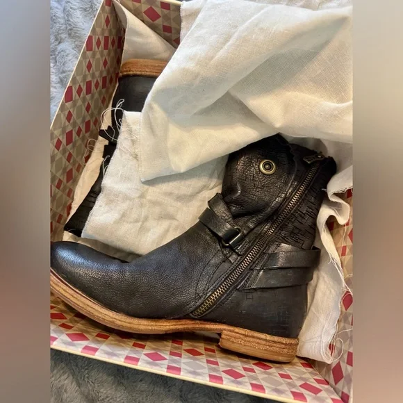 A.S.98 for Free People Tyler Ankle Boot - Black – Size 8 / 38 – NIB - RARE!
